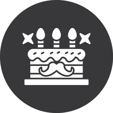 Şeffaf bir arkaplanda pasta vektör çizimi. Birinci kalite semboller. Konsept ve grafik tasarım için ince çizgi simgesi.