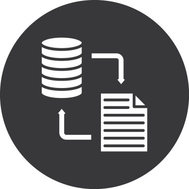 veritabanı. Web simgesi basit illüstrasyon