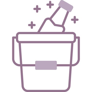 boya kovası simge vektör çizim