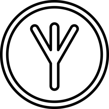 Tek bir simgenin vektör illüstrasyonu