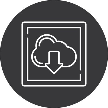 bulut hesaplama simgesi, vektör illüstrasyonu