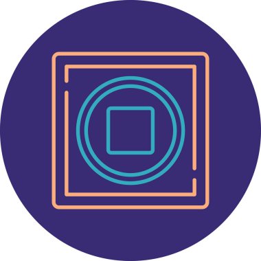 güzel ve que kamera çizgisi vektör simgesi