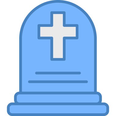Mezar taşı. Web simgesi basit illüstrasyon