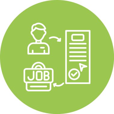 kariyer vektörü ince çizgi simgesi