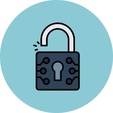 Kilit. Web simgesi basit illüstrasyon