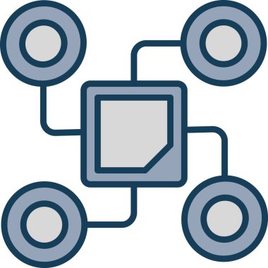 şebeke. Web simgesi basit illüstrasyon