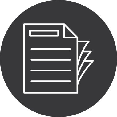 Belge. Web simgesi basit illüstrasyon