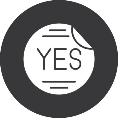 evet vektör simgesi çemberi