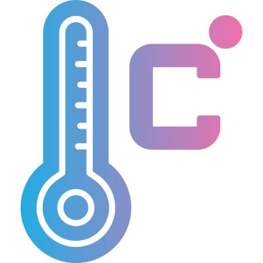 Termometre. Web simgesi basit illüstrasyon