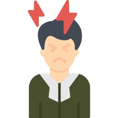 Öfke işareti olan kızgın adam.