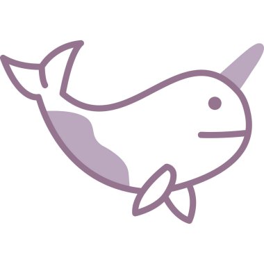 Balina. Web simgesi basit illüstrasyon