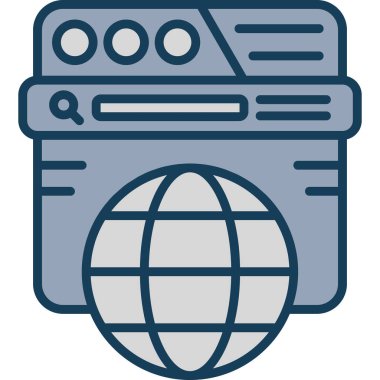 tarayıcı web simgesi basit illüstrasyon