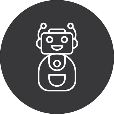 Robot simgesinin vektör illüstrasyonu