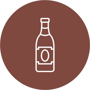 Bira şişesi. Web simgesi basit illüstrasyon