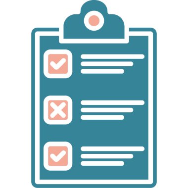 Kontrol listesi simgesi vektör illüstrasyonu