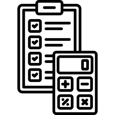 hesaplayıcı hesap makinesi hesap makinesi simgesi dış hat biçiminde