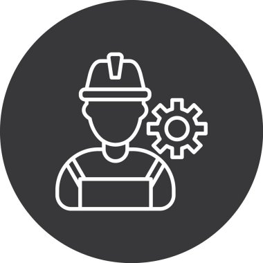 Yapı ve mühendislik simgesinin vektör çizimi