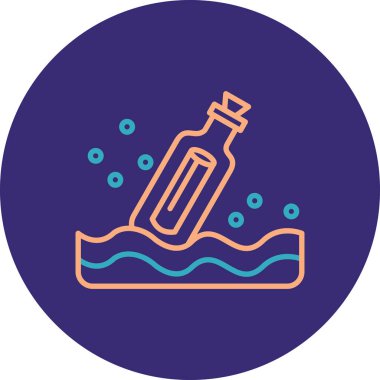 Bir şişe suyun vektör çizimi