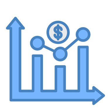 iş büyüme vektörü renk simgesi
