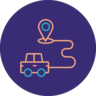 Araba simgesinin vektör illüstrasyonu