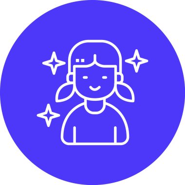 Kadın avatar vektör illüstrasyonu