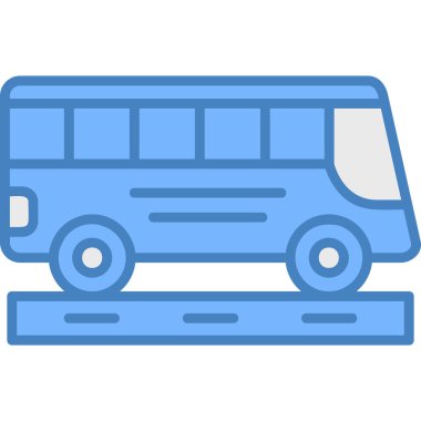 Otobüs. Web simgesi basit illüstrasyon