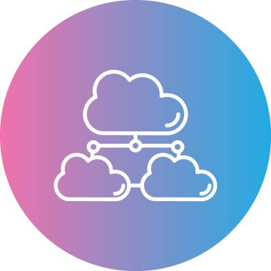 Soyut arkaplanda bulut simgesi izole edildi