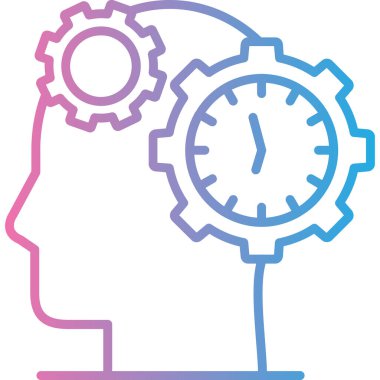 zaman yönetimi konsept simgesi, vektör illüstrasyonu