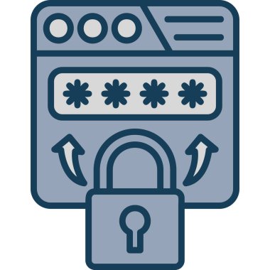 parola kilidi vektör simgesi