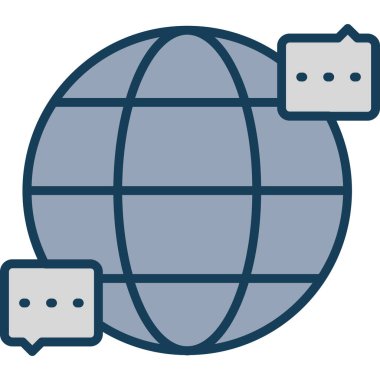 Sohbet simgesi vektör illüstrasyonu