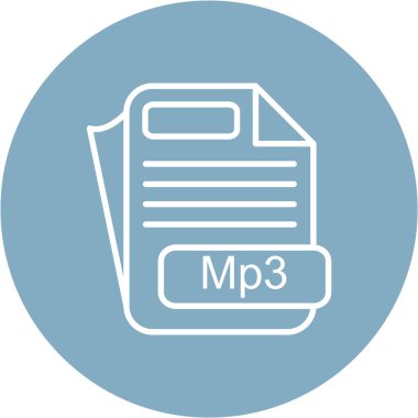 vektör mp 3 dosya simgesi.