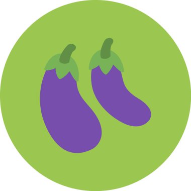 patlıcan ikonu vektör çizimi