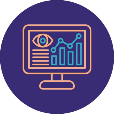 vektör illüstrasyonu, veri izleme simgesi tasarımı