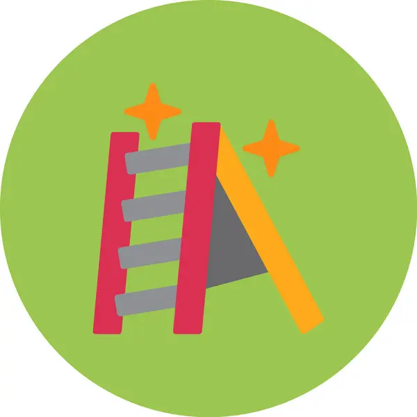 Merdiven Simgesi, Basit Renk Vektörü İllüstrasyonu