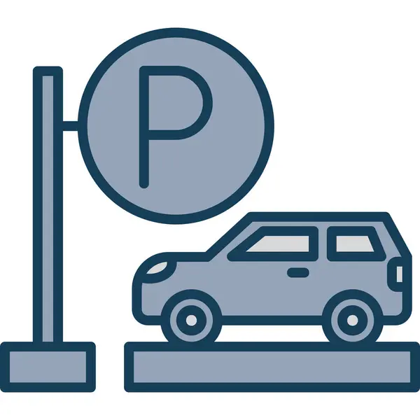 araba park simgesi vektör illüstrasyon tasarımı