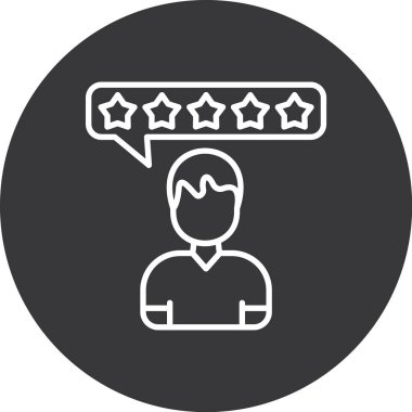 Müşteri değerlendirme simgesi, vektör illüstrasyonu