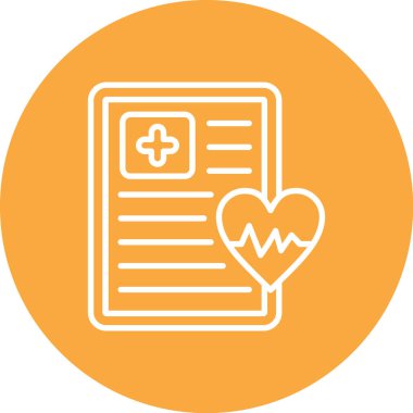 Kalp ikonu vektör illüstrasyonu