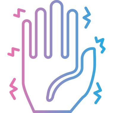 dur simgesi vektör illüstrasyon tasarımı ile el