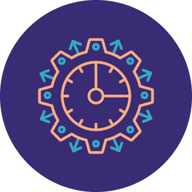 Saat. Web simgesi basit illüstrasyon