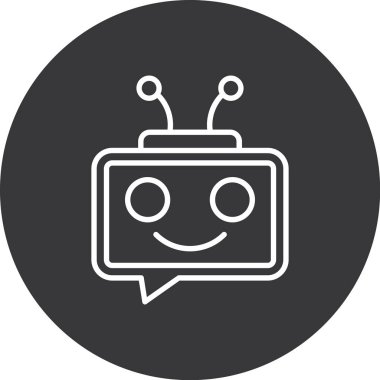 Robot simgesinin vektör illüstrasyonu