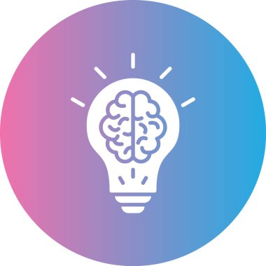 Beyin simgesinin vektör illüstrasyonu