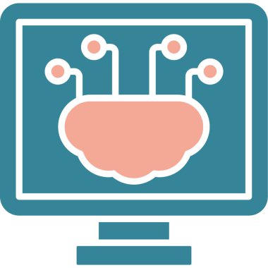 Bilgisayar monitörü. Basit resimleme