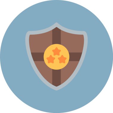 Kalkan. Web simgesi basit illüstrasyon