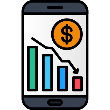 mobil bankacılık simgesi, modern basit tasarım