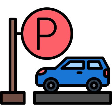 Otopark simgesi biçiminde park yeri simgesi