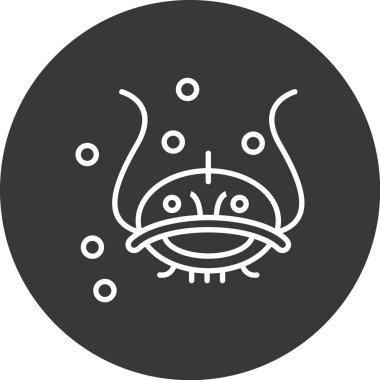 Modern b 'nin vektör illüstrasyonu balık simgesinden yoksun