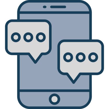 ileti ikonu vektör illüstrasyonu