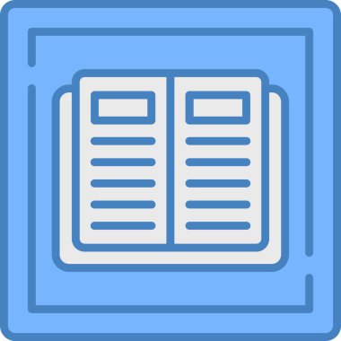 Kitap. Web simgesi basit illüstrasyon