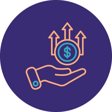 Vektör illüstrasyonu, dolar işareti