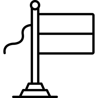 Vinç sektörü simgesi ana hatlar biçiminde